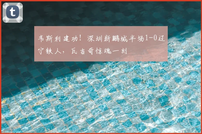 韦斯利建功！深圳新鹏城半场1-0辽宁铁人，瓦吉奇惊魂一刻